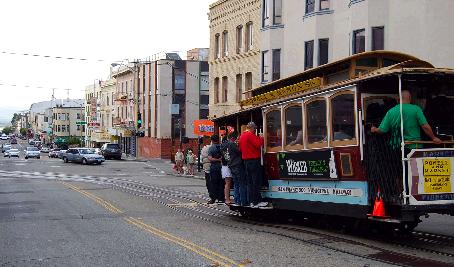 サンフランシスコのチャイナタウンとケーブルカー