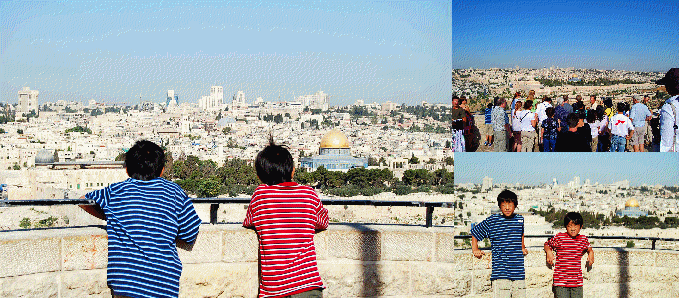 オリーブ山からエルサレム旧市街の眺め