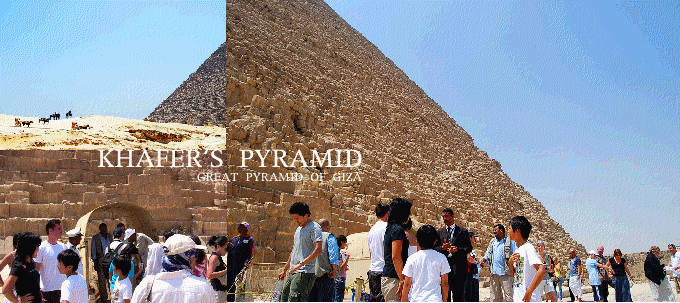 クフ王のピラミッドと馬車