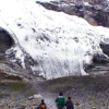 アイガー氷河を見ながらすすむ