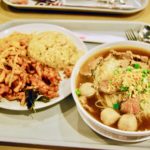 ワンタン麺とチャーハンのセットプレート