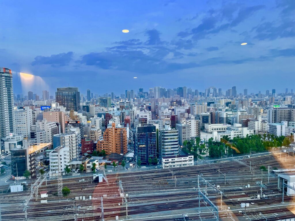 から見える大阪の夜景