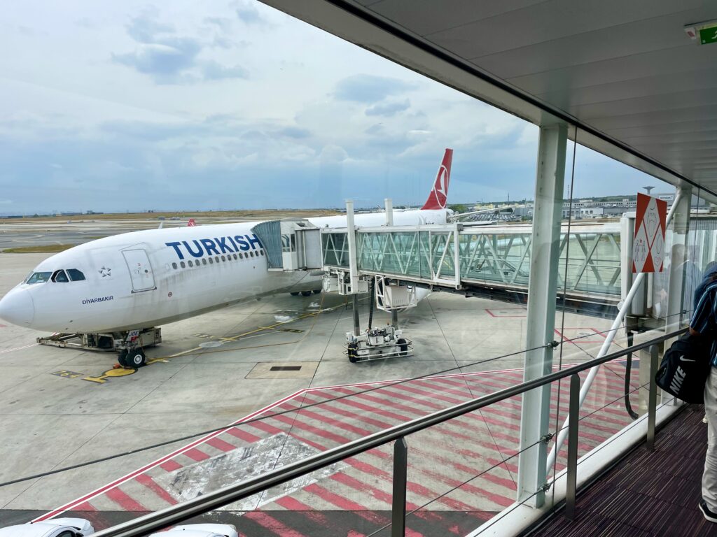 イスタンブール空港に駐機するターキッシュエアー