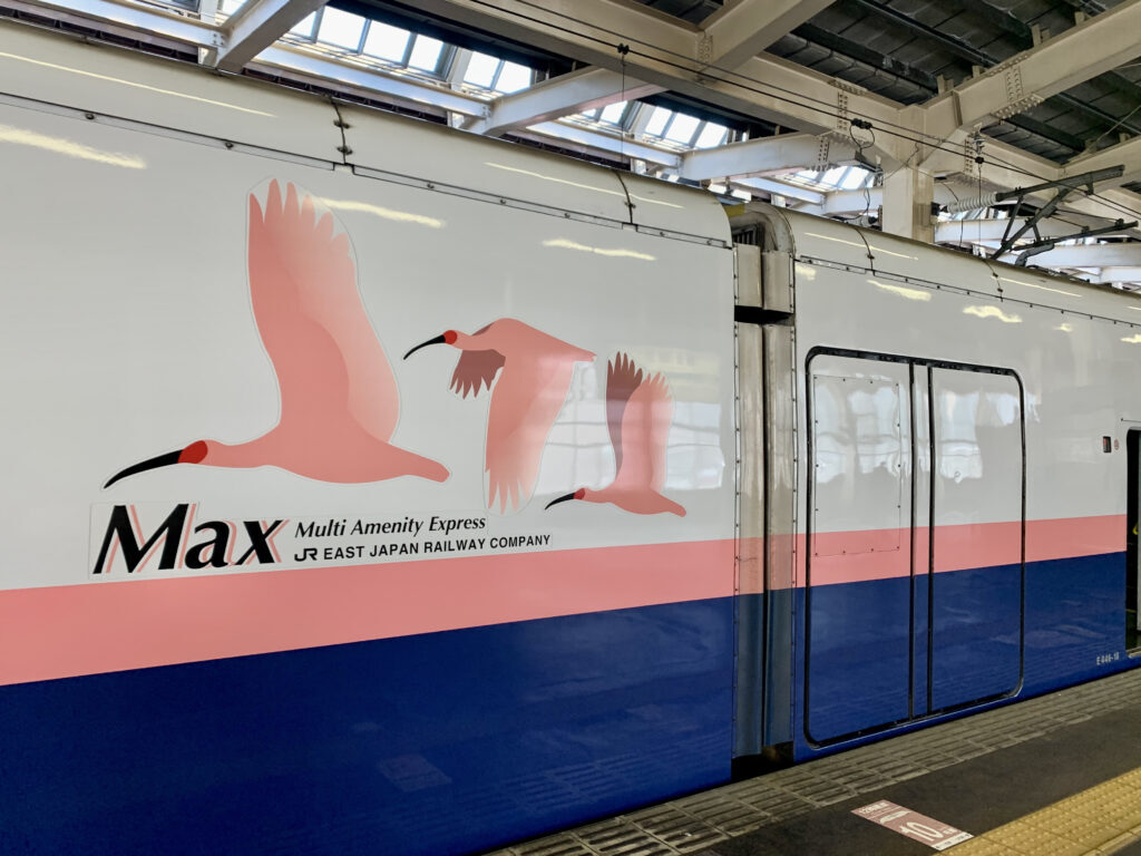 Max Tanigawa bound for Echigo Yuzawa stopping at Tokyo Station