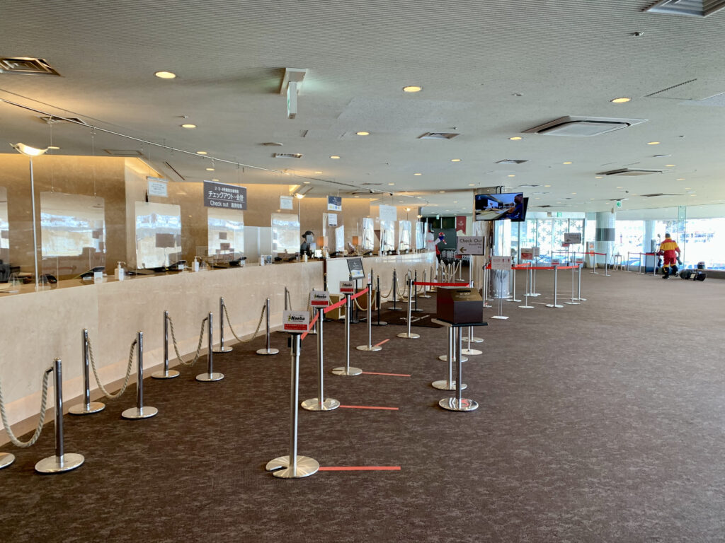 Check-in counter in Building 4